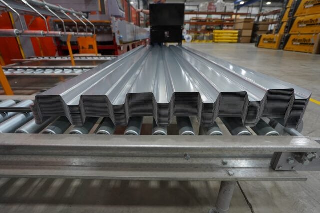 Stack of Steel Decking