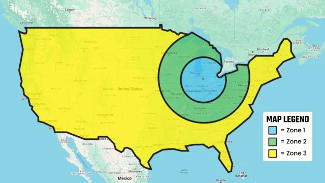 Structural Deck Delivery Zones Map